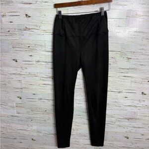 Aritzia Wilfred Free Daria Vegan Suede Black Leggings Women’s medium